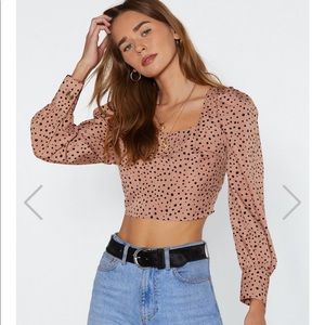 Long sleeves crop top